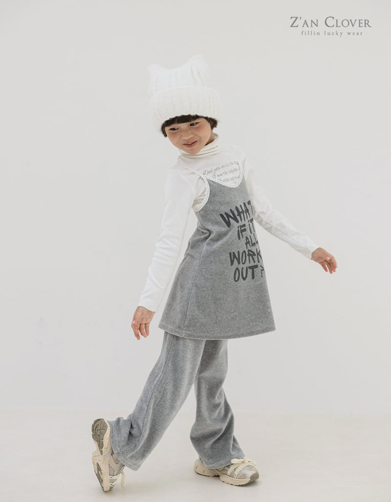 Zan Clover - Korean Children Fashion - #stylishchildhood - Workout Velour One-piece - 10
