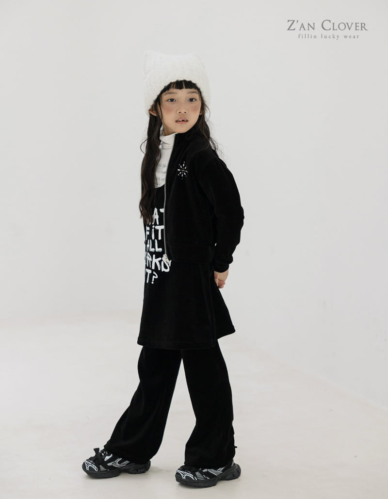 Zan Clover - Korean Children Fashion - #todddlerfashion - Workout Velour One-piece - 8