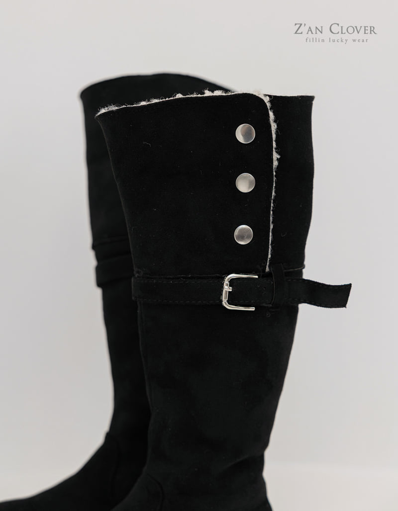 Zan Clover - Korean Women Fashion - #momslook - Suede Mid-High Long Boots - 9