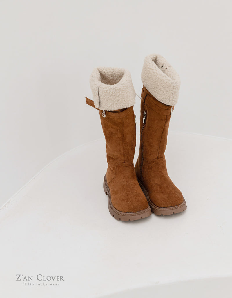 Zan Clover - Korean Women Fashion - #pursuepretty - Suede Mid-High Long Boots - 4