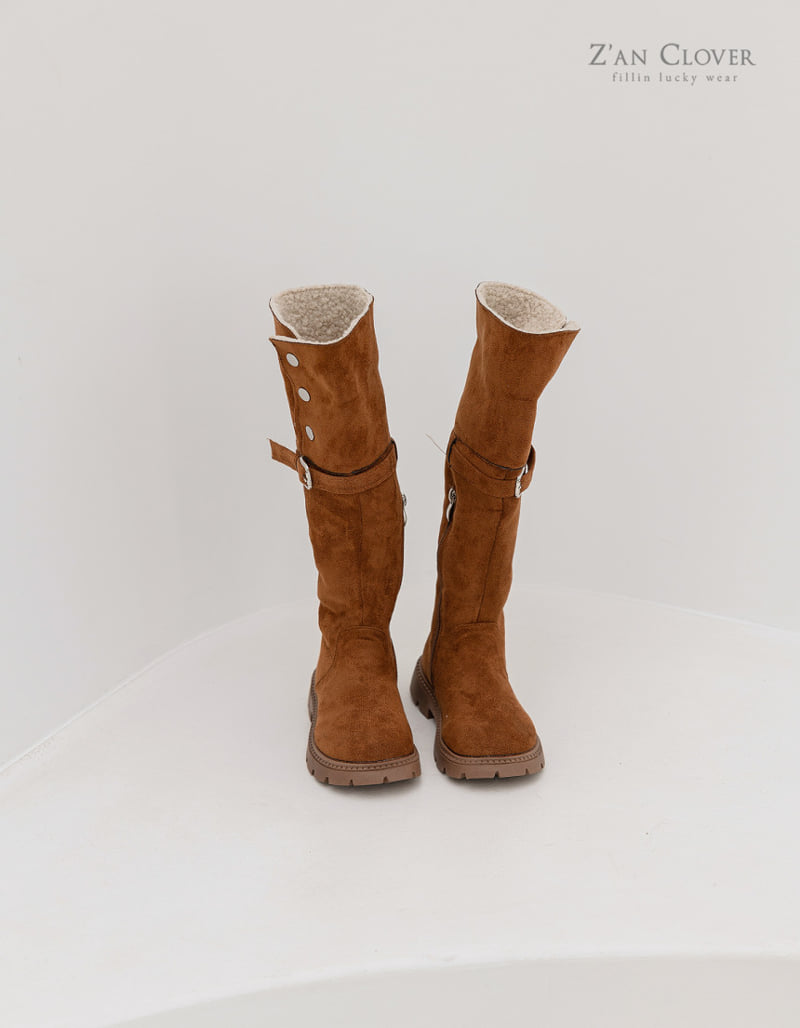 Zan Clover - Korean Women Fashion - #romanticstyle - Suede Mid-High Long Boots - 5
