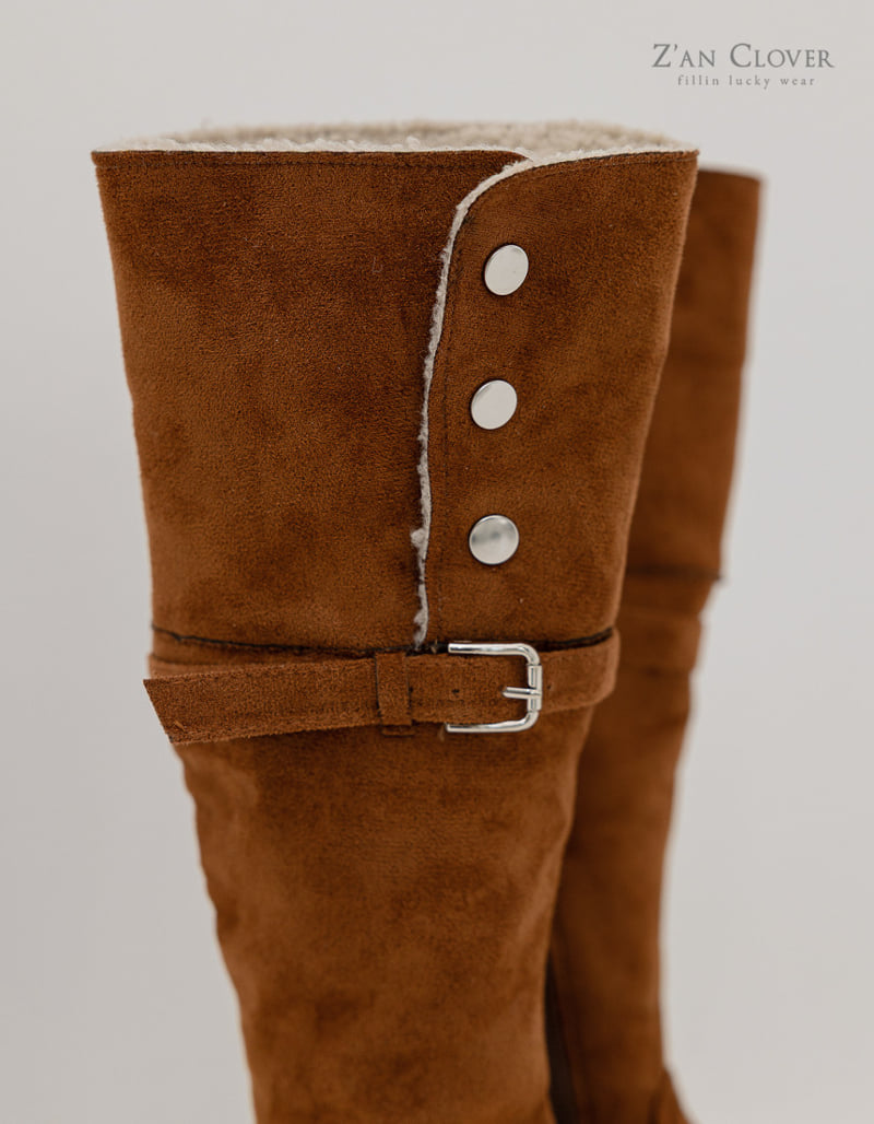 Zan Clover - Korean Women Fashion - #shopsmall - Suede Mid-High Long Boots - 6