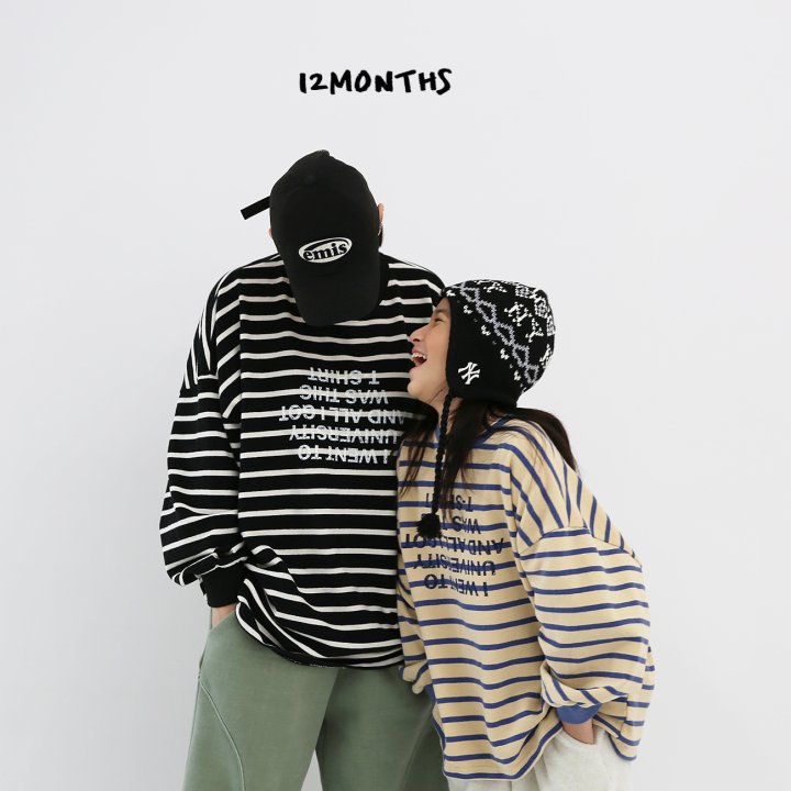 12 Month - Korean Children Fashion - #childofig - Uni Stripe Tee (Junior) - 4