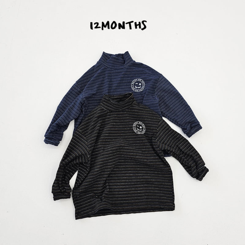 12 Month - Korean Children Fashion - #discoveringself - Smile Turtleneck Tee (Junior)