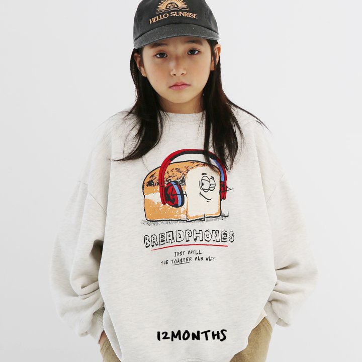 12 Month - Korean Children Fashion - #kidzfashiontrend - Bread Phones Sweatshirt - 12