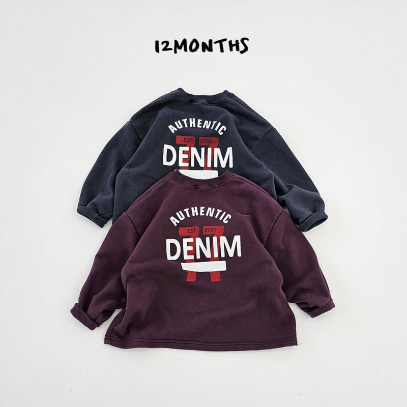 12 Month - Korean Women Fashion - #momslook - Authentic Denim Tee (Adult)