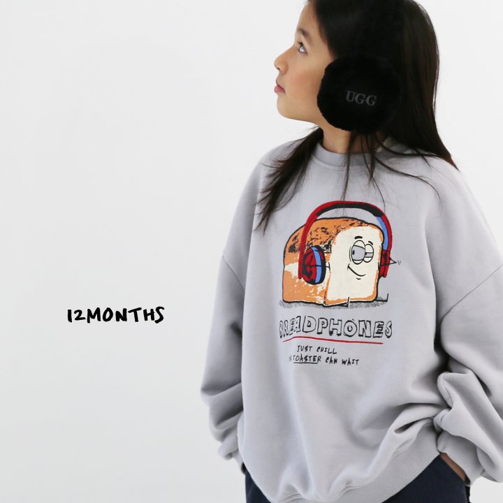 12 Month - Korean Women Fashion - #shopsmall - Bread Phones Sweatshirt (Adult) - 10