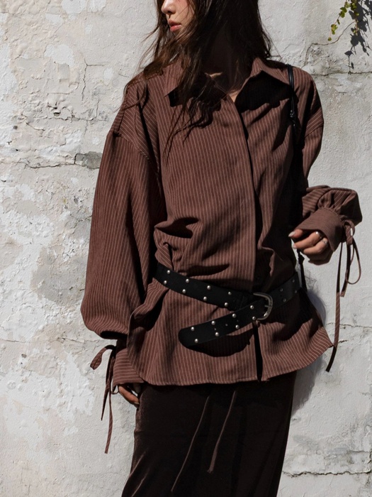 Peach Stripe Oversized Shirt Peach Stripe Oversized Shirt