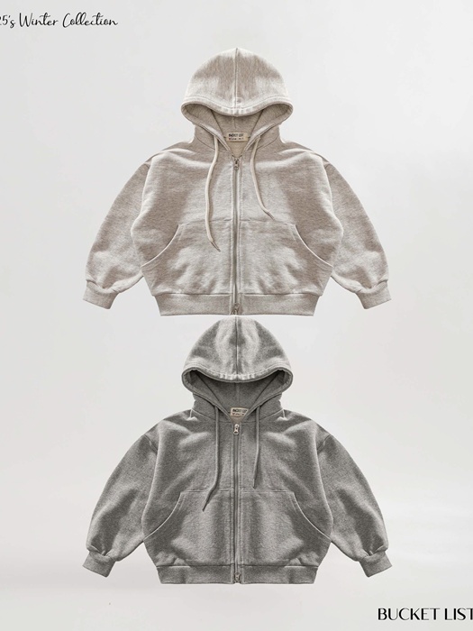 Fleece Two Way Zip-Up Hoodie