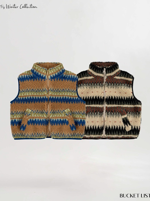 Zigzag Fleece Vest