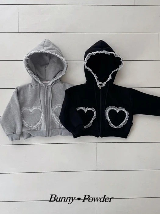 Heart Zip-Up Hoodie Heart Zip-Up Hoodie