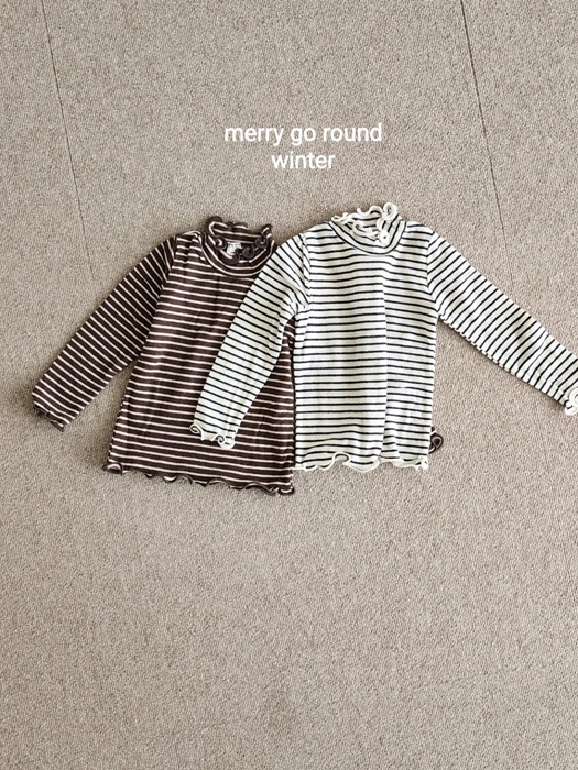 Stripe Half Turtleneck Tee