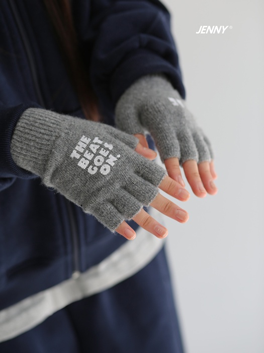 Beat Wool Half Gloves