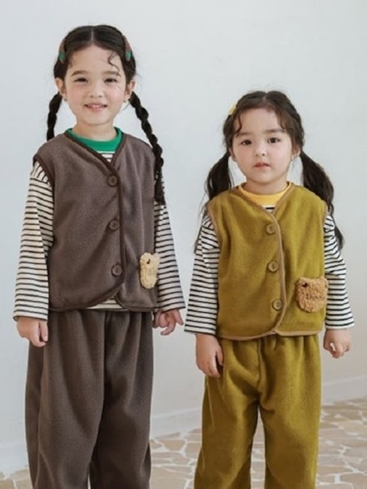 Fleece Bear Vest Set Fleece Bear Vest Set