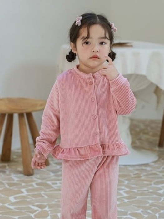 Mink Frill Cardigan Set Mink Frill Cardigan Set