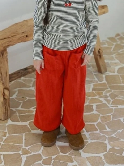 Brushed Fleece Ribbed Pants