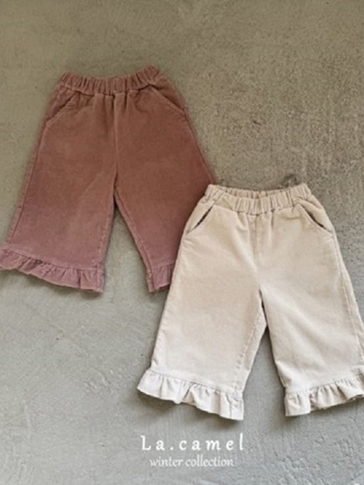 Frill Fleece Corduroy Pants