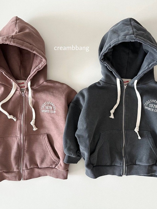 Fleece Embroidery Hoodie Zip-up (Junior)