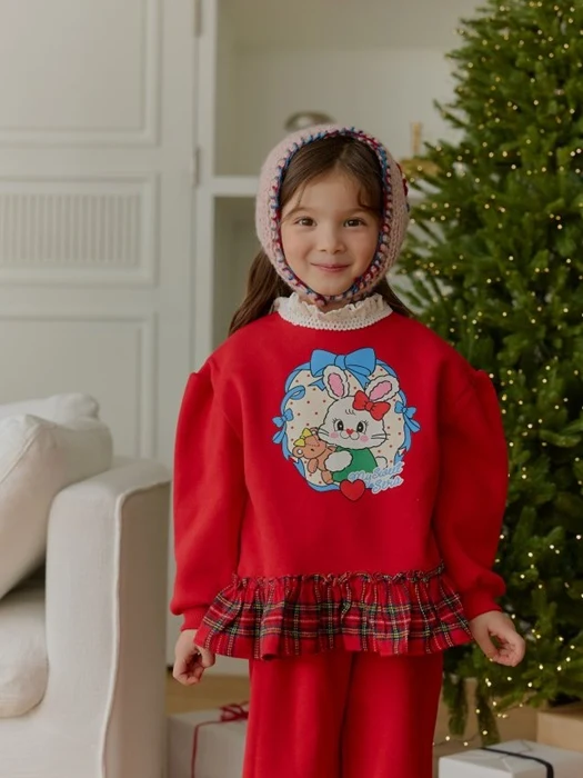 Check Frill Sweatshirt Check Frill Sweatshirt