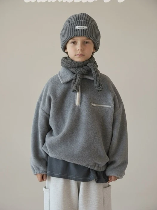 Tee Collar Half Zip-up