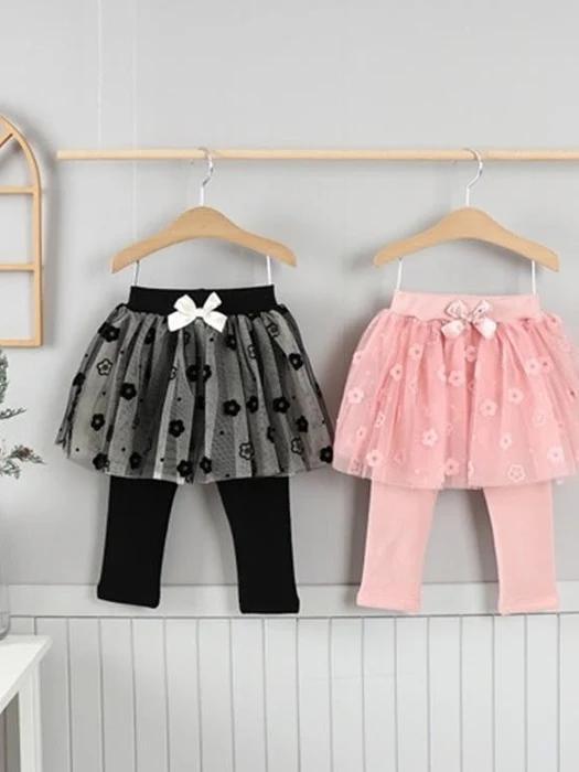Flower Fleece Skirt Leggings Flower Fleece Skirt Leggings