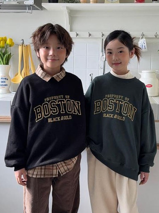 Boston Embroidery Fleece Sweatshirt
