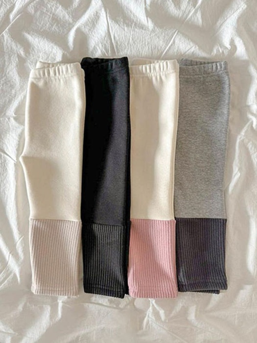 Brushed Velour Two Tone Leggings