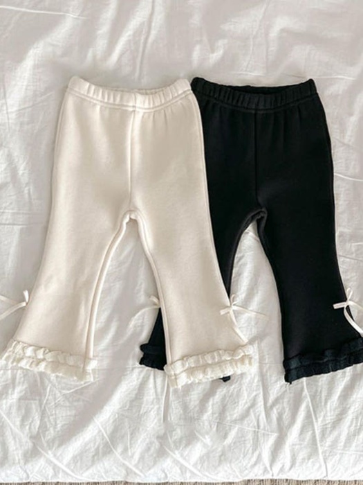 Brushed Lace Ribbon Bootcut Pants Brushed Lace Ribbon Bootcut Pants