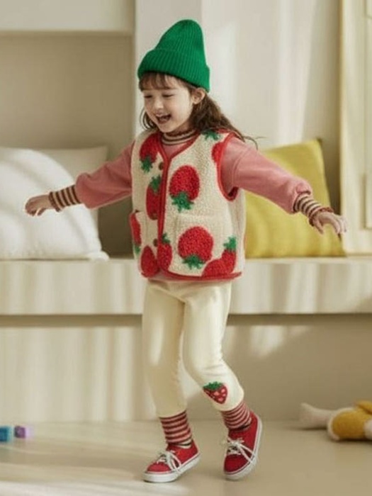 Fuzzy Strawberry Vest