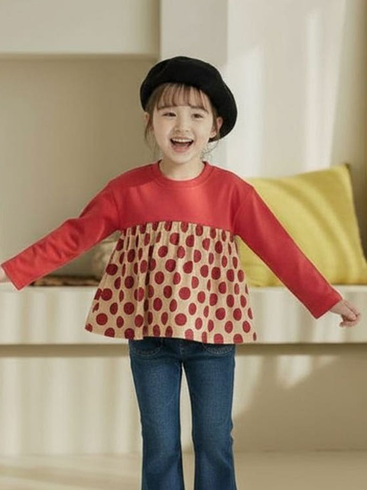 Dot Contrast Tee