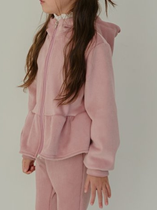 Velour Zip-up Hoodie