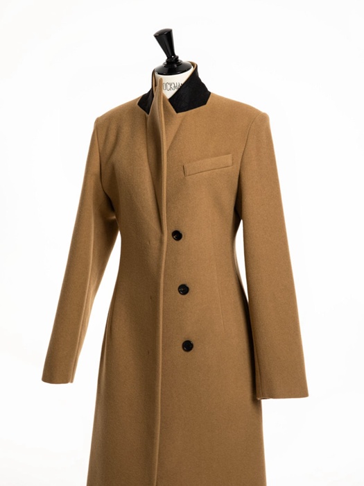 Luxe Peaked Lapel Hidden Three Button Maxi Coat Luxe Peaked Lapel Hidden Three Button Maxi Coat