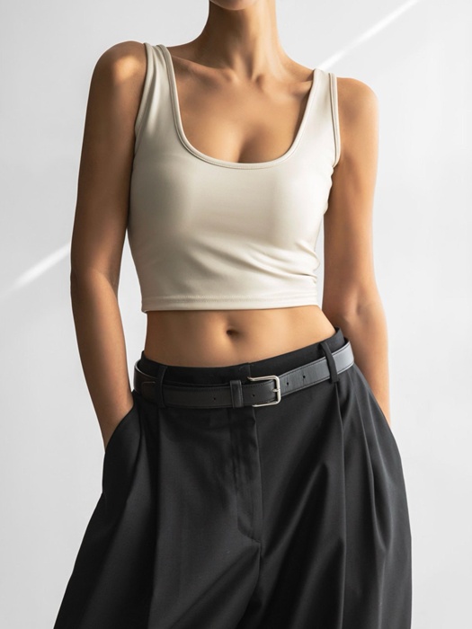 Vegan Crop Sleeveless Tank Top