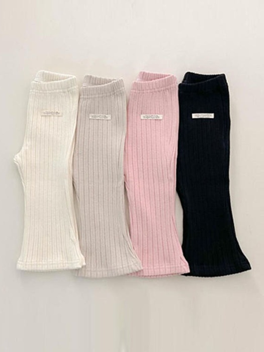 Peach Ribbed Wave Pants