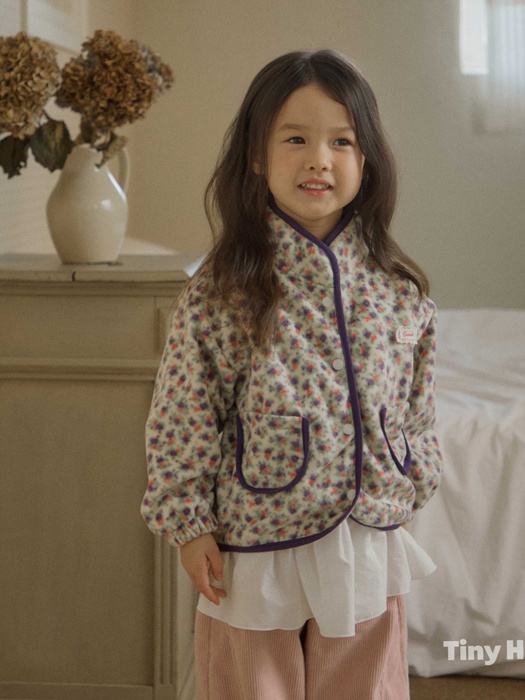 Tiny Bloom Ribbed Cardigan