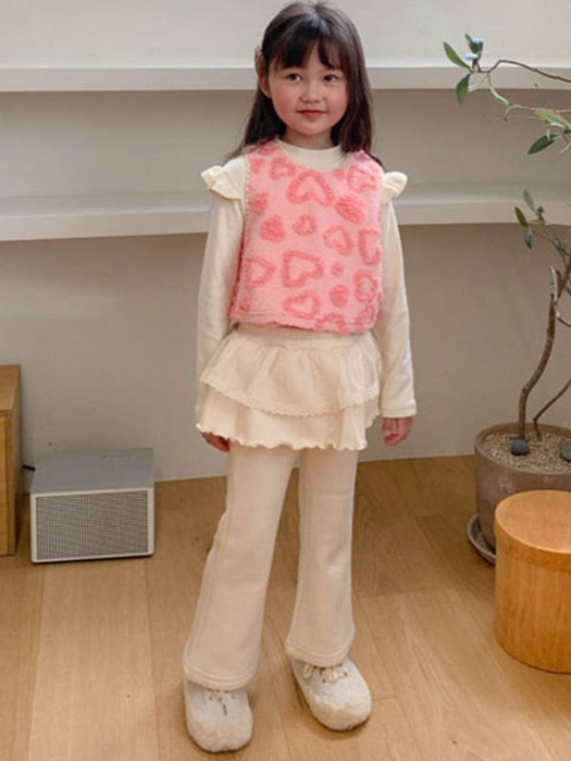 Rose Ribbed Tiered Skirt Leggings Rose Ribbed Tiered Skirt Leggings