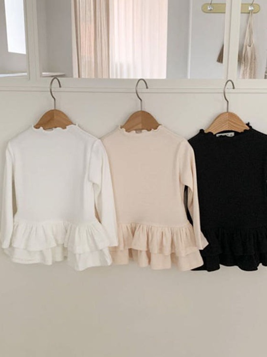 Happy Ribbed Tiered Tee Happy Ribbed Tiered Tee