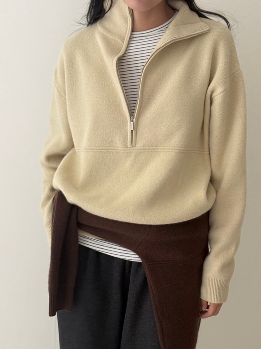 Marble Half-Zip Knit