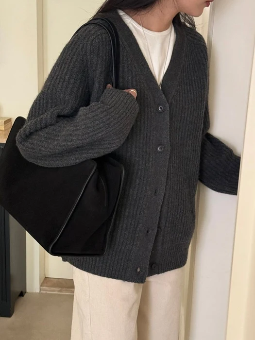Double V Alpaca Cardigan