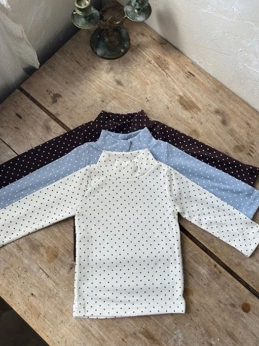Bebe Gana Dot Turtleneck Tee