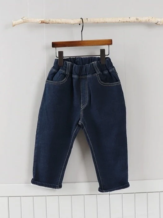 Fleece Denim Baggy Pants Fleece Denim Baggy Pants