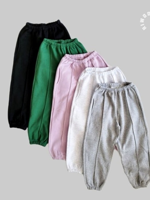 Fleece Loose Color Pintuck Jogger Pants (Adult)