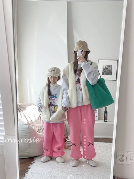 Ribbon Fleece Jogger Pants Ribbon Fleece Jogger Pants