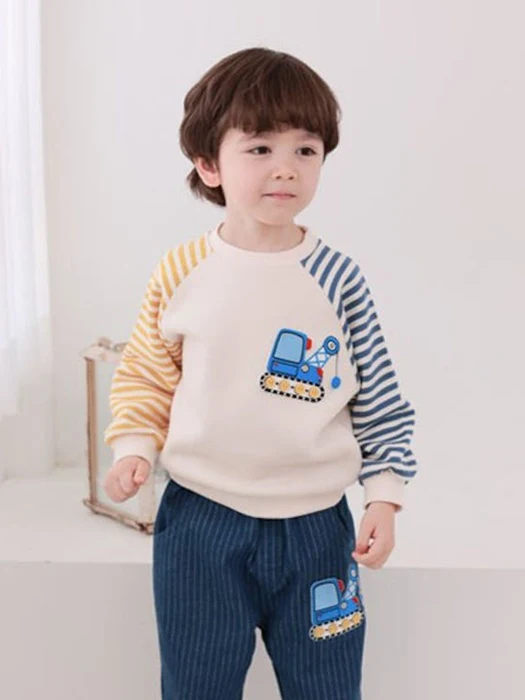 Stripe Sleeve Sweatshirt
