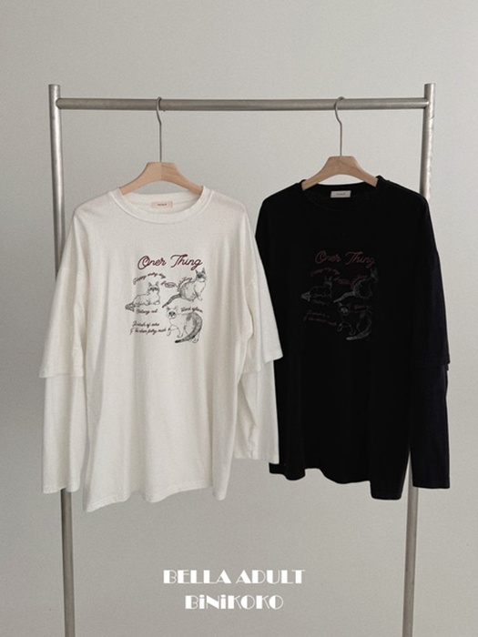 Adult Cat Layered Tee