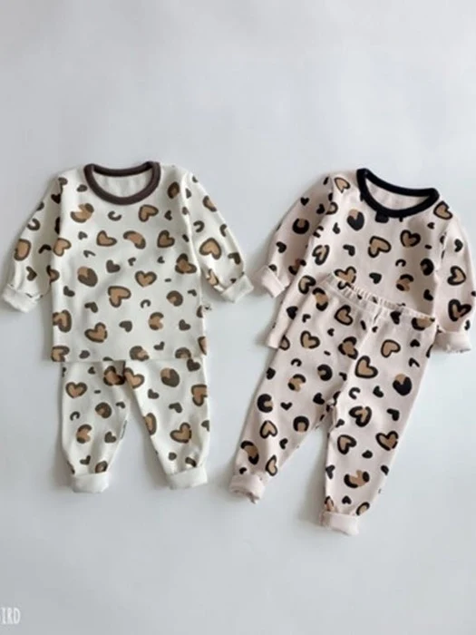 Heart Leopard Fleece Easywear