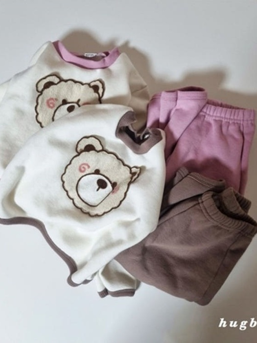 Washed Blush Bear Fleece Set Washed Blush Bear Fleece Set
