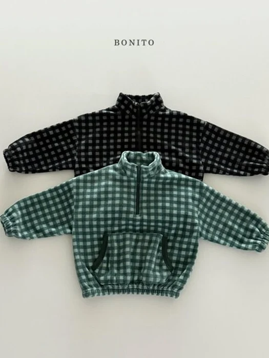 Mini Check Half Zip-Up Mini Check Half Zip-Up