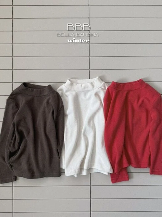 Bebe Plain Half Turtleneck Tee