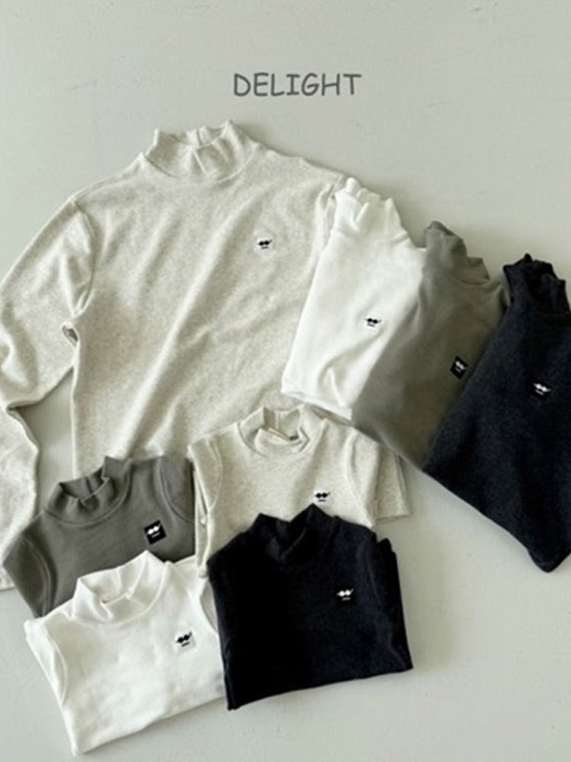 Square Peach Turtleneck Tee